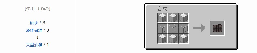 我的世界终极汽车材料合成表大全