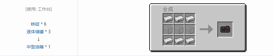 我的世界终极汽车材料合成表大全