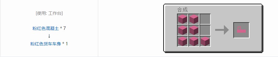 我的世界终极汽车材料合成表大全