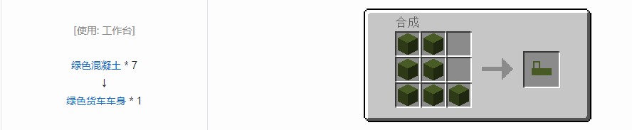 我的世界终极汽车材料合成表大全