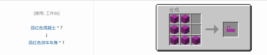 我的世界终极汽车材料合成表大全