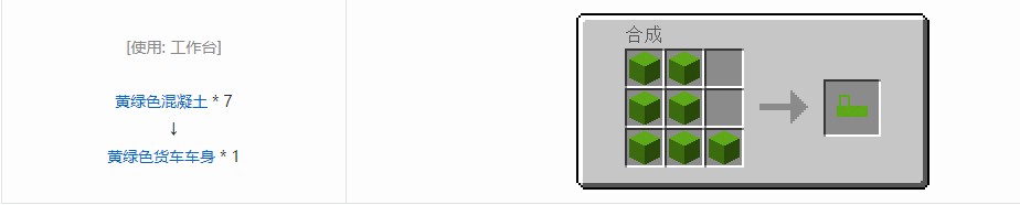 我的世界终极汽车材料合成表大全