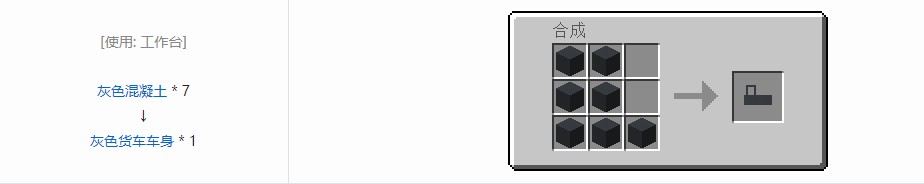 我的世界终极汽车材料合成表大全