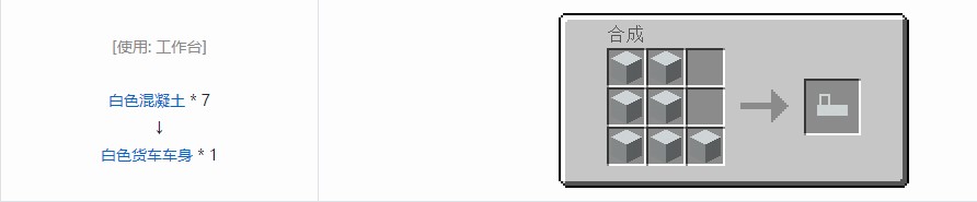 我的世界终极汽车材料合成表大全