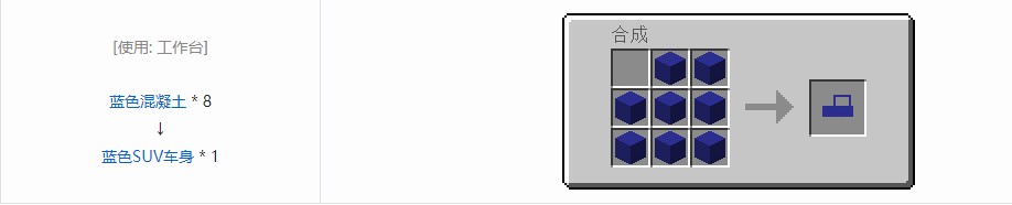 我的世界终极汽车材料合成表大全
