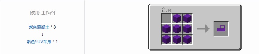 我的世界终极汽车材料合成表大全