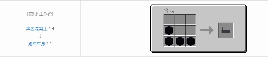 我的世界终极汽车材料合成表大全