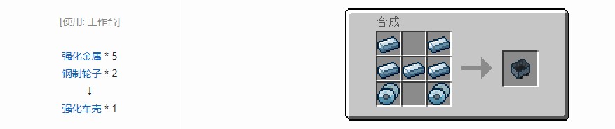 我的世界史蒂夫矿车2合成表大全