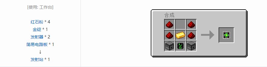 我的世界史蒂夫矿车2零件合成表大全
