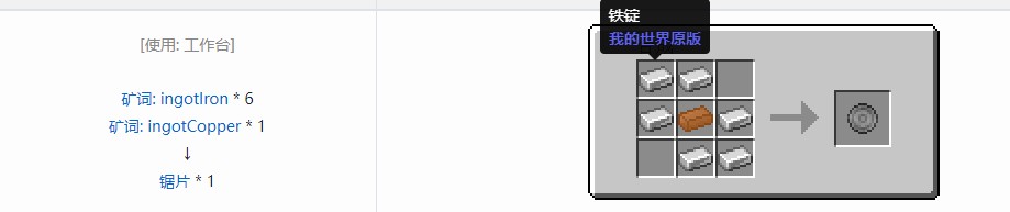 我的世界热力基本材料合成表大全