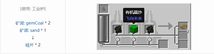 我的世界飞向未来材料合成表大全