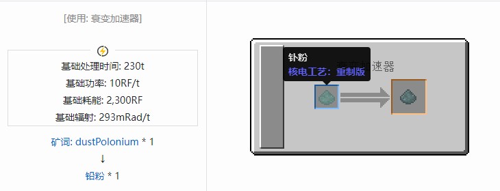 我的世界核电工艺重制版材料合成表大全