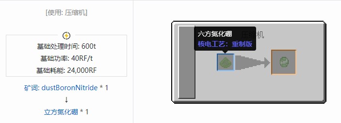 我的世界核电工艺重制版材料合成表大全