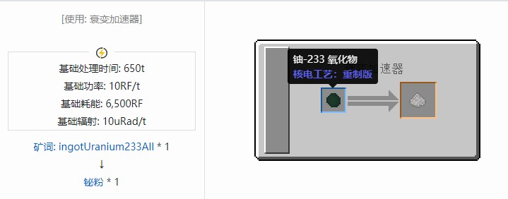 我的世界核电工艺重制版材料合成表大全