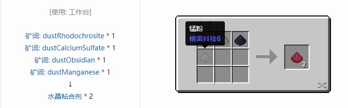 我的世界核电工艺重制版材料合成表大全