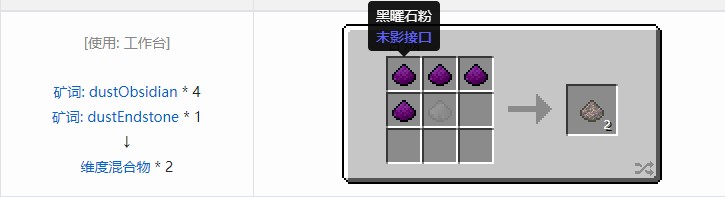 我的世界核电工艺重制版材料合成表大全