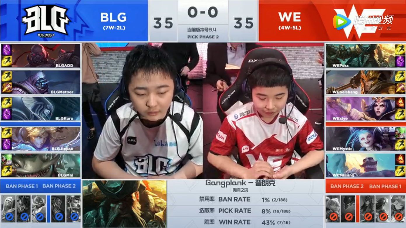 2019LPL春季赛常规赛3月12日WE vs BLG比赛视频回顾