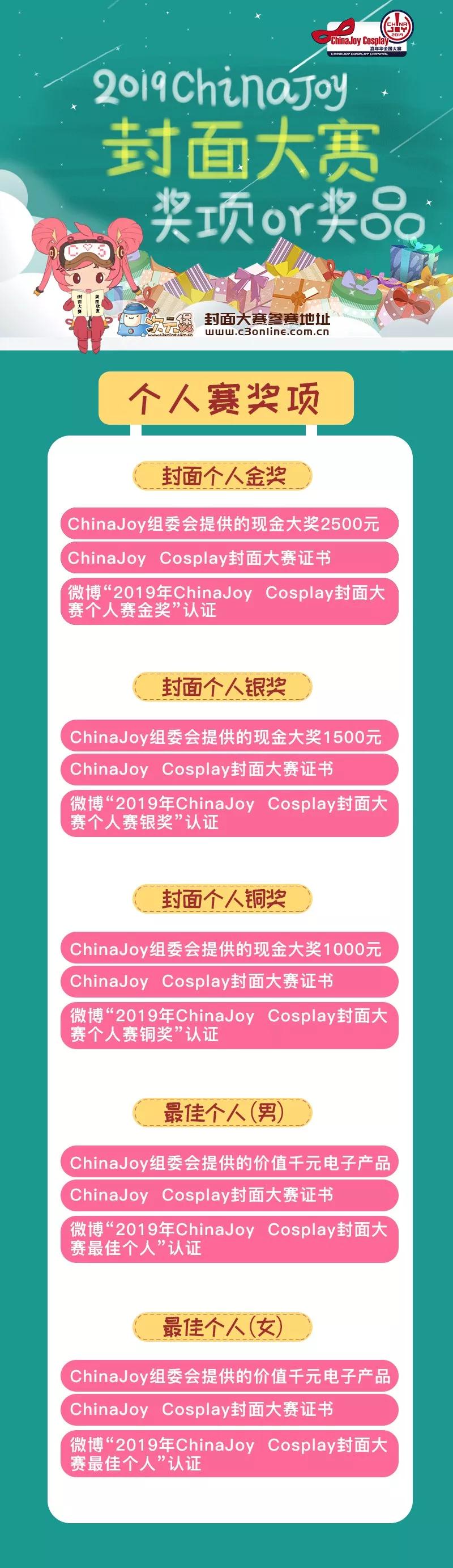 2019 ChinaJoy Cosplay封面大赛豪华奖品公布！