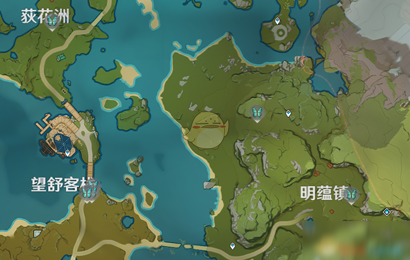 原神蝴蝶翅膀哪里多