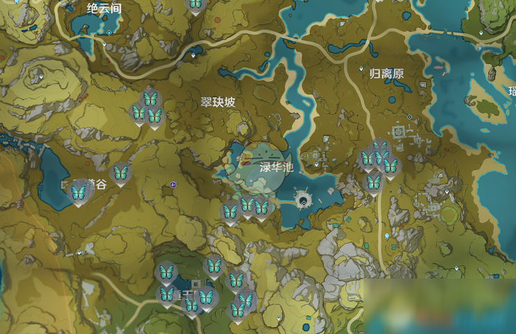 原神蝴蝶翅膀哪里多