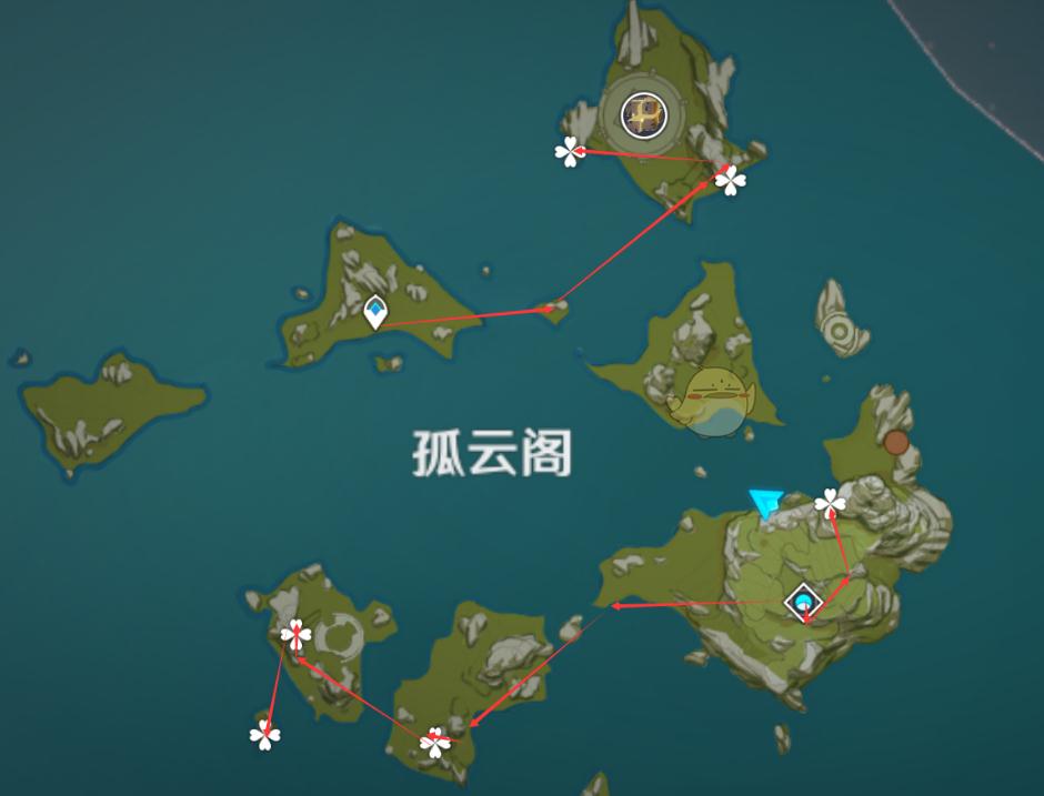 原神孤云阁清心位置