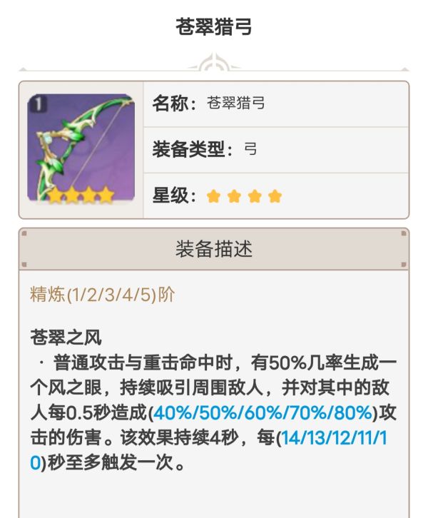 原神纪行系列武器强度分析