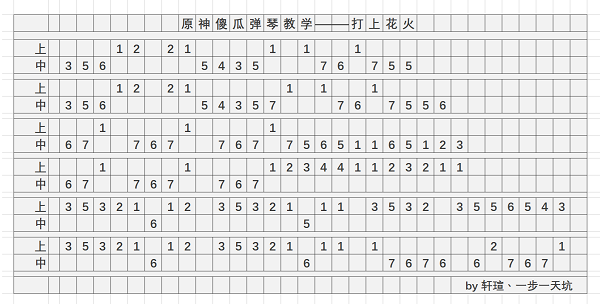 原神风花节琴谱图片