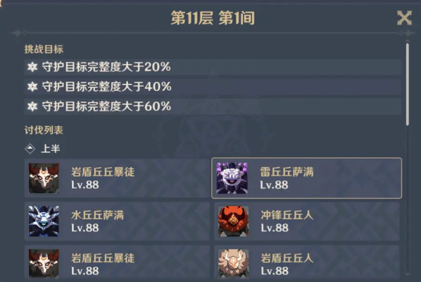 原神2.3第一期深渊11和12层怎么打