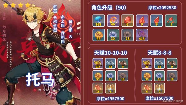 原神托马值得培养吗