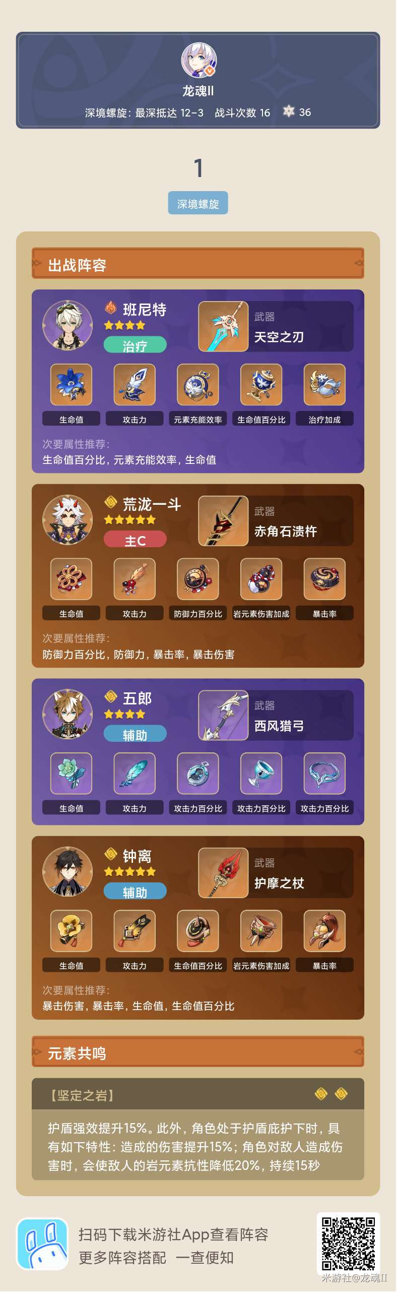 原神2.3荒泷一斗队伍配置分享