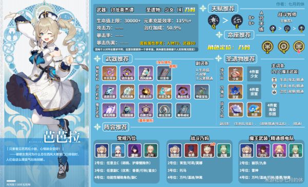 原神2.3芭芭拉攻略大全