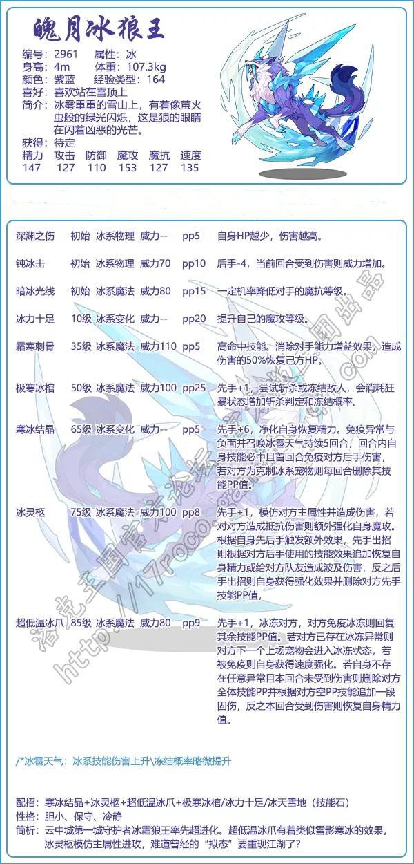 洛克王国魄月冰狼王性格推荐