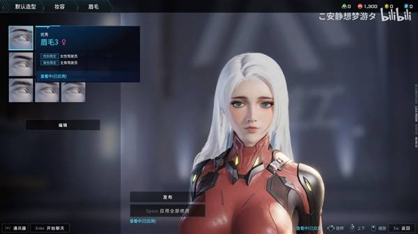 解限机白发碧眼小姐姐捏脸数据一览