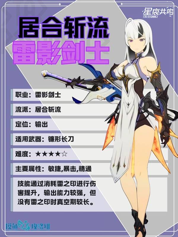 星痕共鸣雷影剑士居合流培养攻略