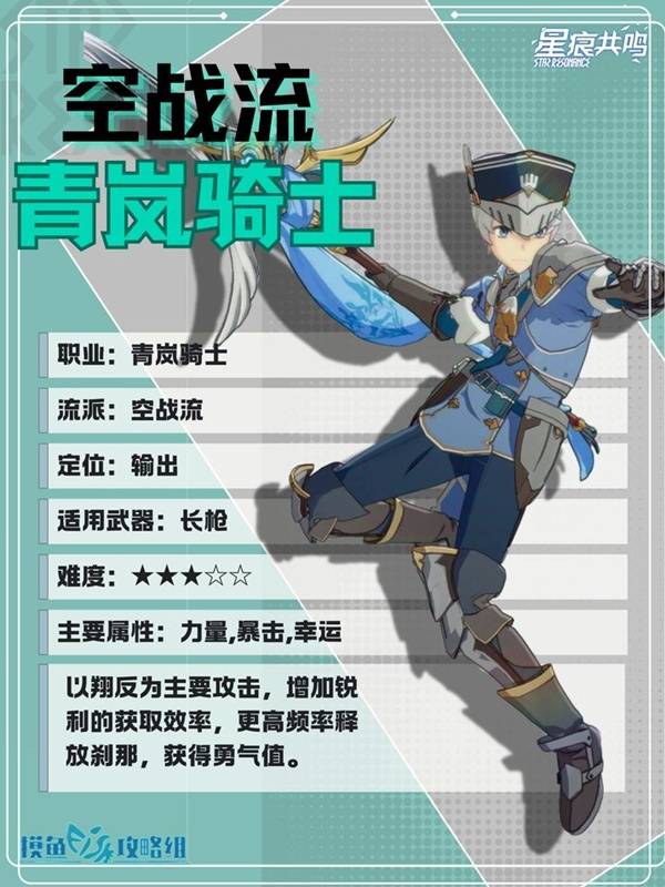 星痕共鸣青岚骑士空战流培养攻略