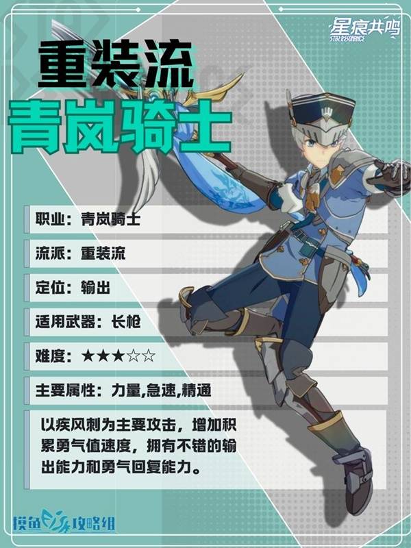 星痕共鸣青岚骑士重装流培养攻略