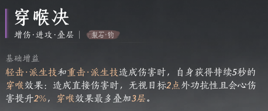 燕云十六声穿喉决怎么获得
