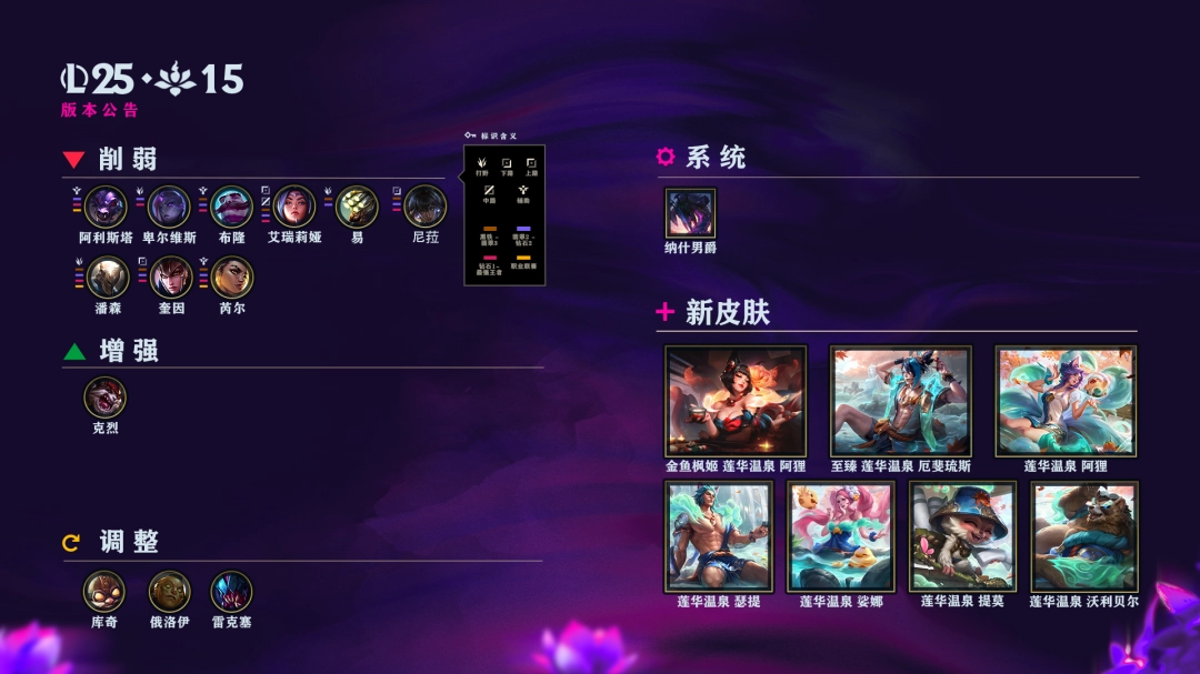LOL25.15纳什男爵调整一览
