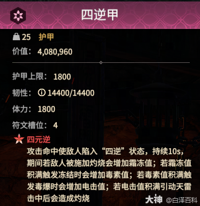 永劫无间摸金模式四逆甲效果一览