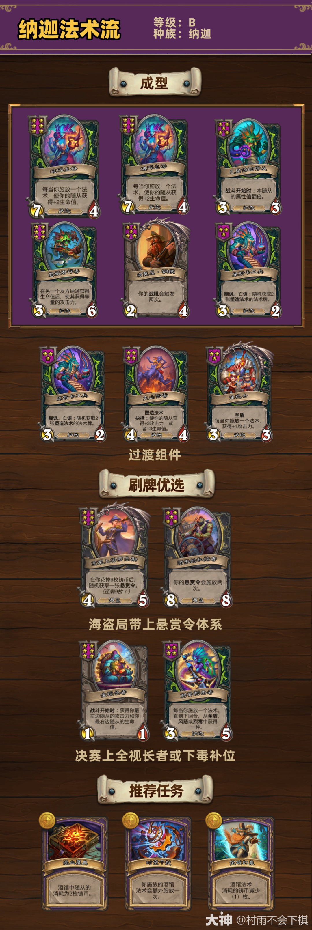 炉石传说33.2.2酒馆战棋纳迦法术流玩法攻略