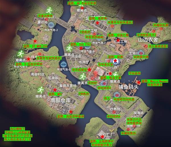 逃离鸭科夫全地图收集攻略