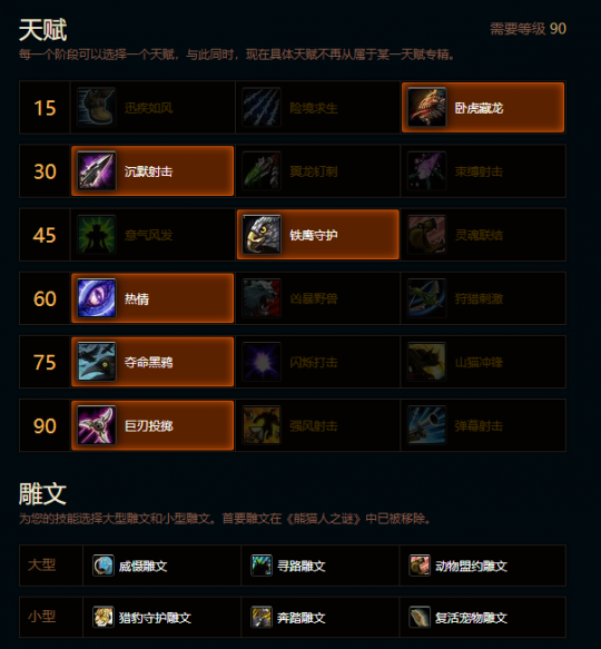 魔兽世界熊猫人之谜生存猎天赋雕文推荐