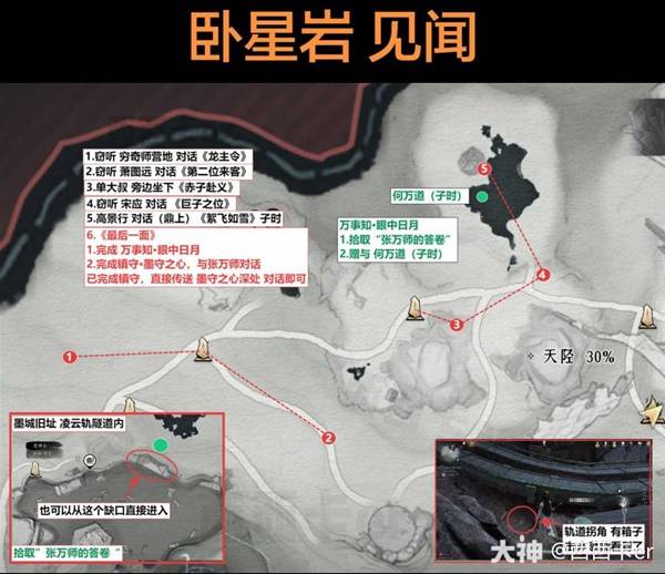 燕云十六声卧星岩见闻全收集