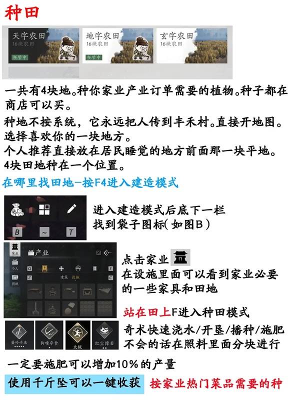 燕云十六声家业详细升级攻略