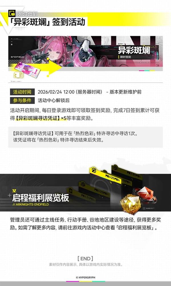 明日方舟终末地公测奖励汇总