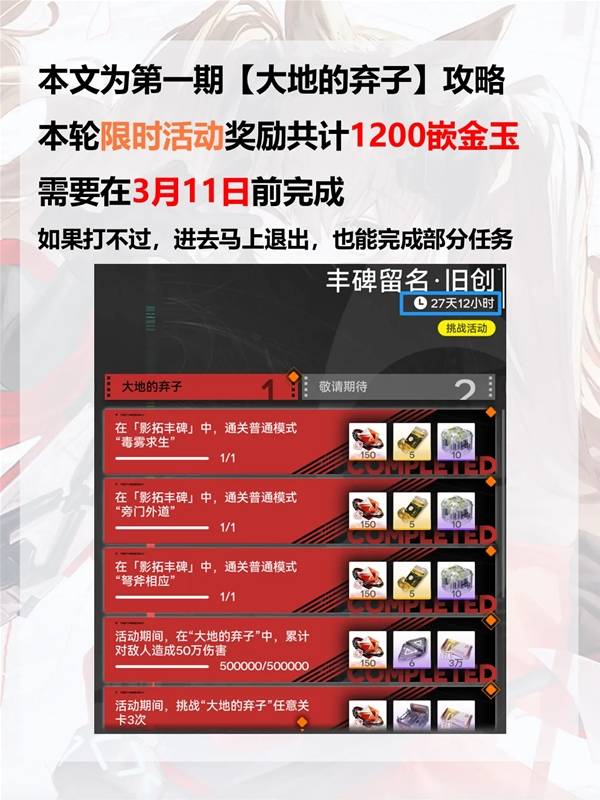 明日方舟终末地影拓丰碑第一期配队打法攻略